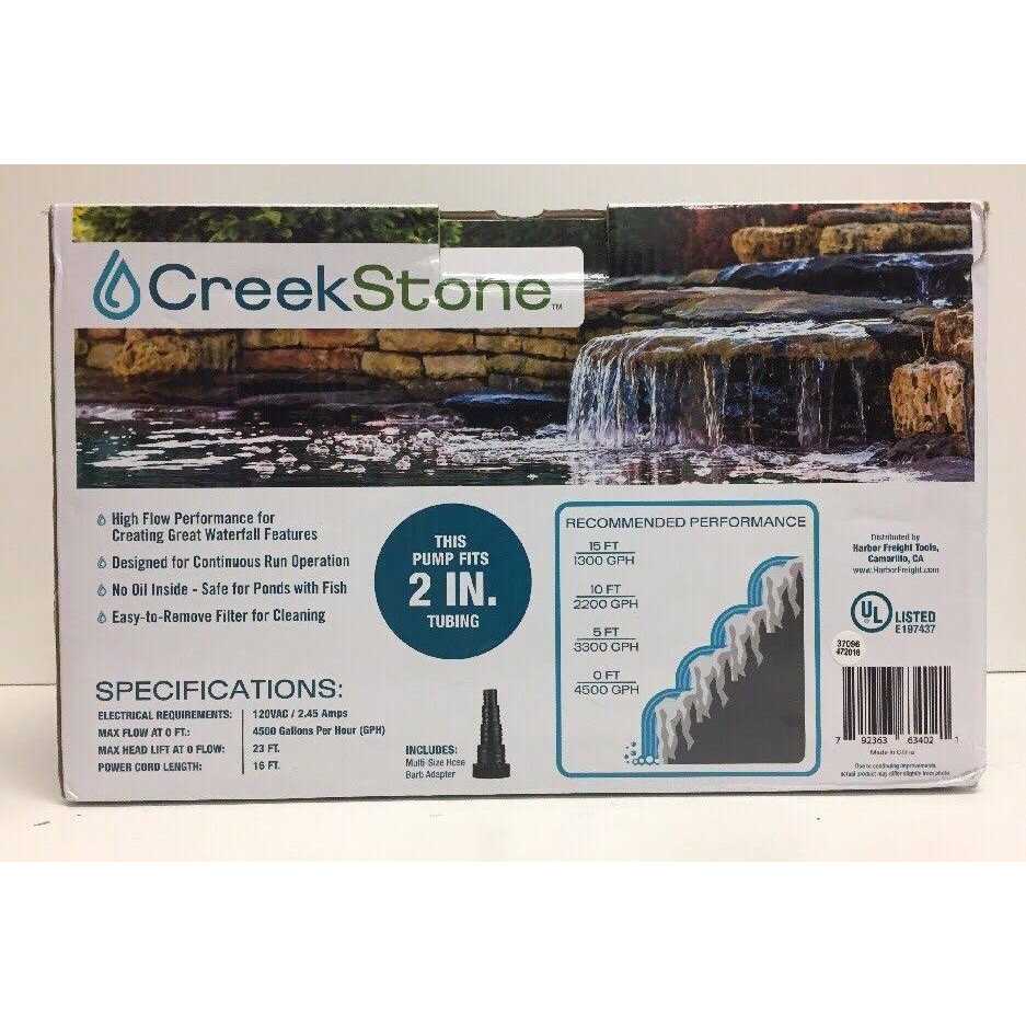 Creekstone 4500 GPH Submersible Waterfall Pump - Image 3