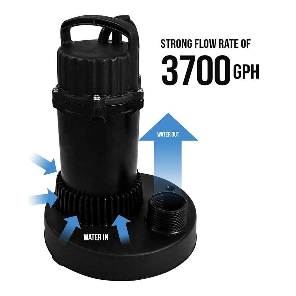 The Plumber's Choice 1/2 HP Heavy Duty Submersible Sump Pump Kit with Float Switch, Check Valve and Torque Wrench in Black - Image 3