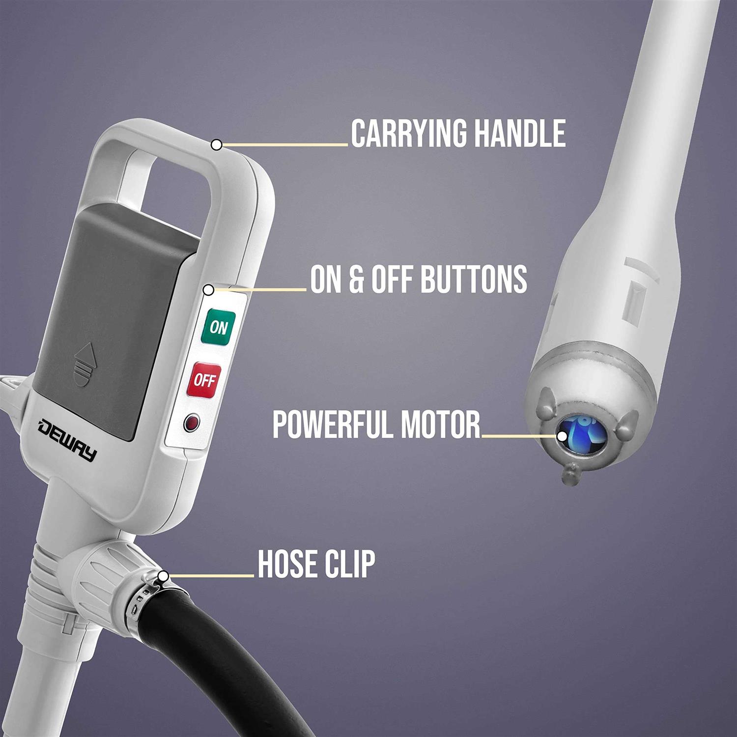 Deway Automatic Fuel Transfer Pump with Nozzle for Quick Flow Control & Stop - Image 3
