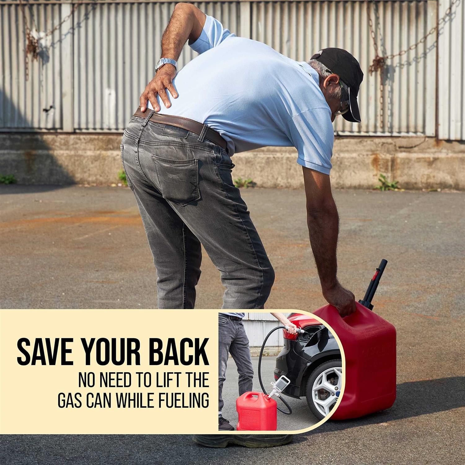 Deway Automatic Fuel Transfer Pump with Nozzle for Quick Flow Control & Stop - Image 4