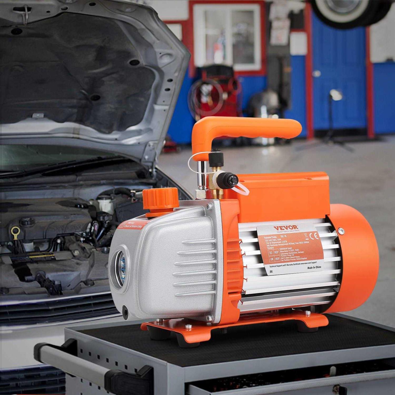 VEVOR 3.5 CFM Vacuum Pump 1-Stage HVAC Vacuum Pump with Oil AC Vacuum Pump 134a - Image 5