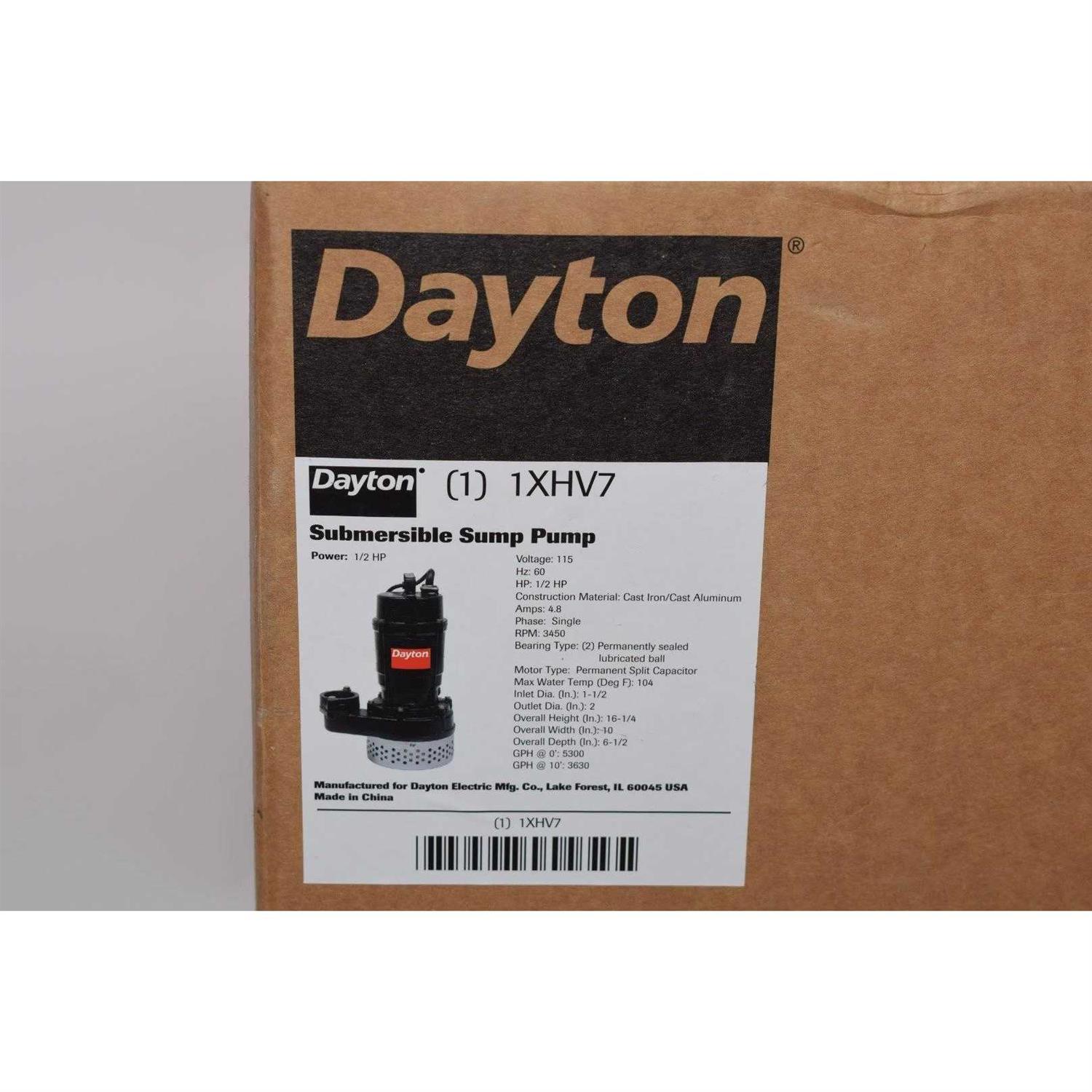 Dayton 1XHV7 Sump Pump 1/2 HP - Image 4