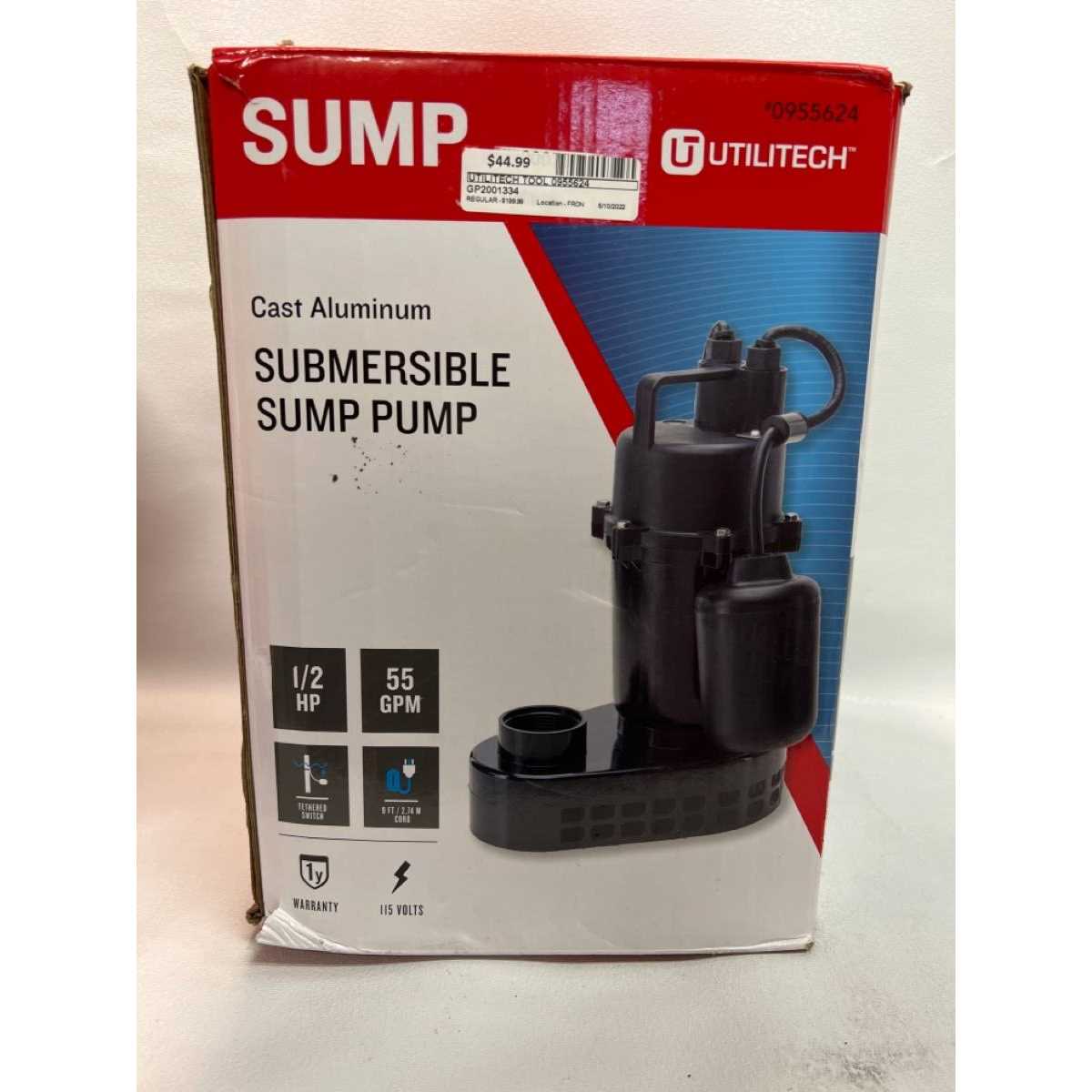 Utilitech 1/2-HP Aluminum Submersible Sump Pump - Image 5