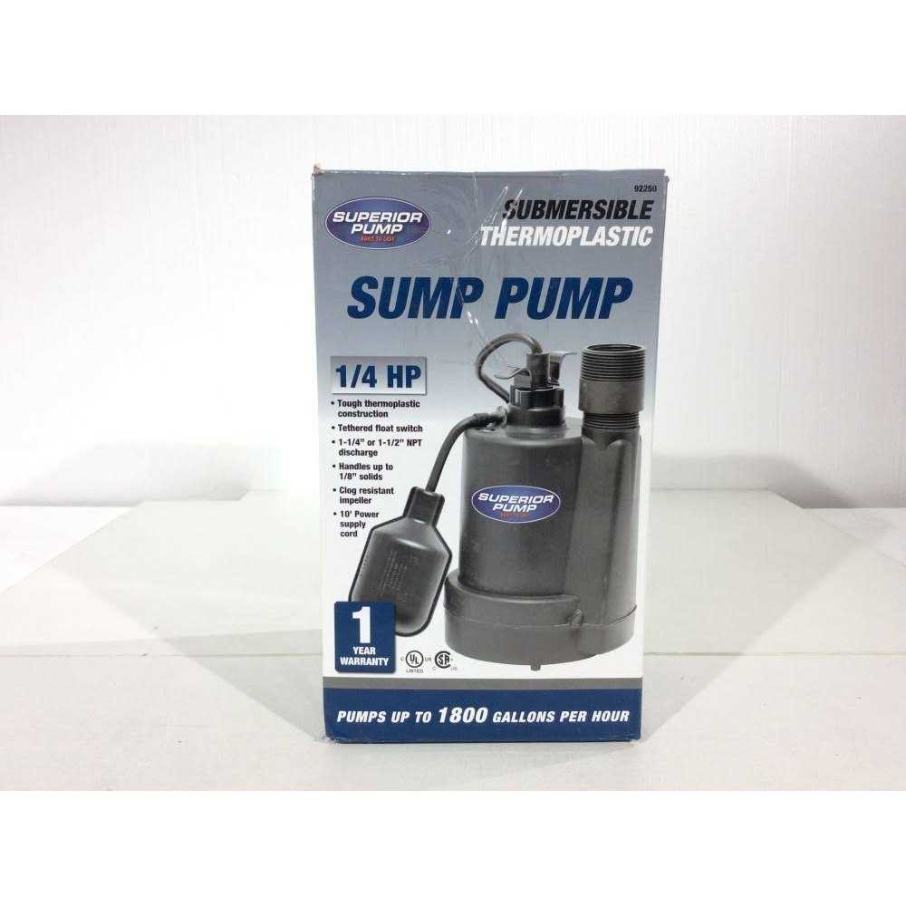 Superior Pump 1/4 HP Submersible Thermoplastic Sump Pump - Image 4