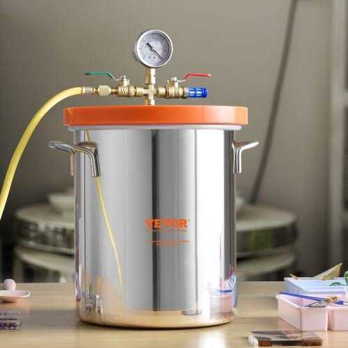 VEVOR 3 Gallon Vacuum Chamber Upgraded Tempered Glass Lid Vacuum Degassing Chamber - Image 3