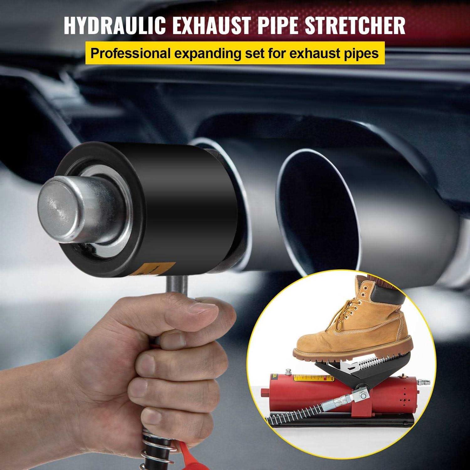 VEVOR Hydraulic Exhaust Pipe Expander, 1-5/8 To 4-1/4 Size, 10 T Pedal Pump Included w/4 Dies and 2 Storing Cases for Copper - Image 3