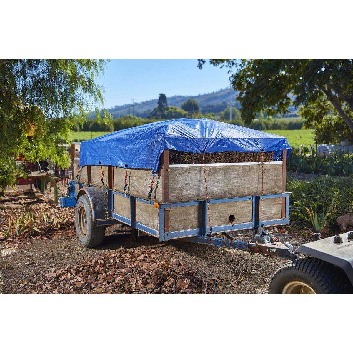 Hft 4 in. x 6 in. Blue All-Purpose Weather-Resistant Tarp - Image 3
