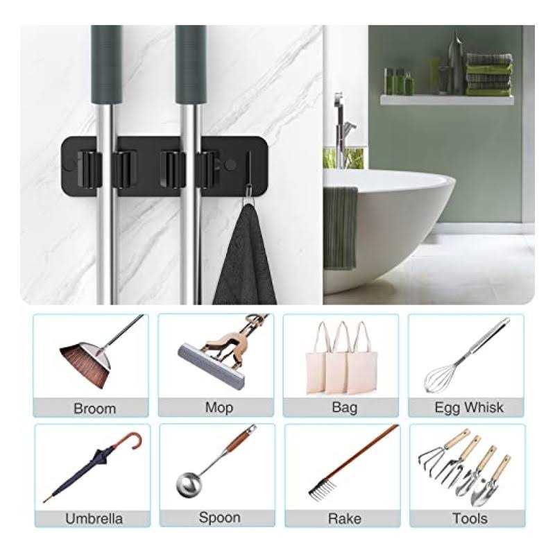 Ailadl Garage Tool Organizer Wall Mount 11 Pcs Yard Garden Tool Organizer - Image 3