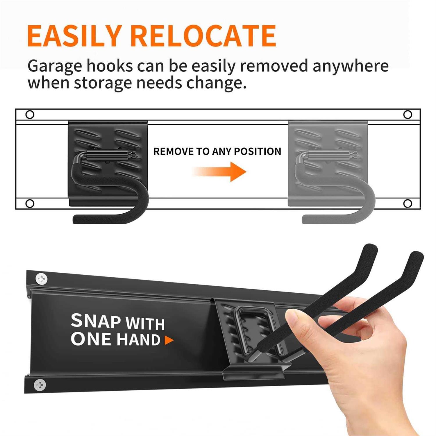 Ailadl Garage Tool Organizer Wall Mount 11 Pcs Yard Garden Tool Organizer - Image 5