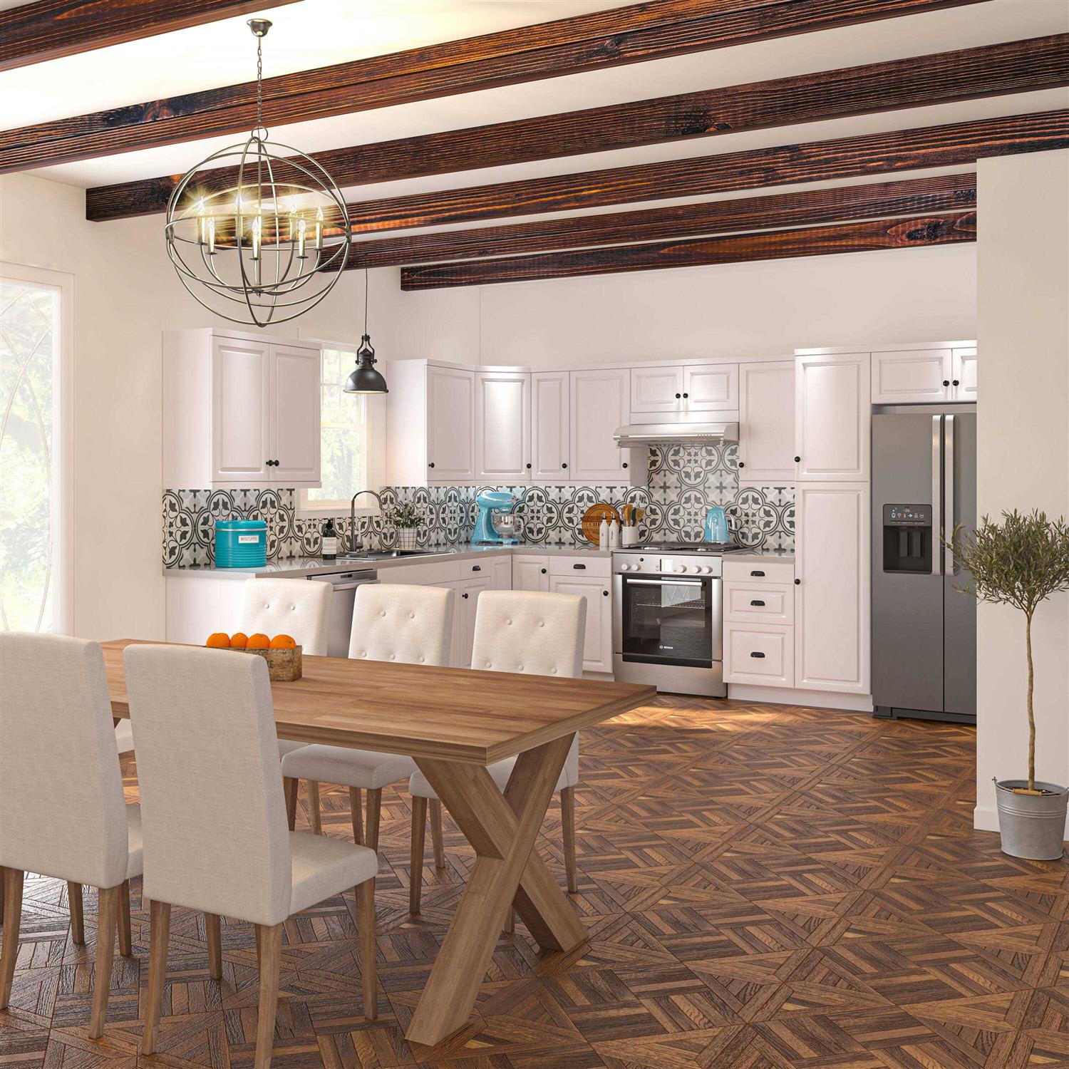 Project Source Cheyenne White 30-in H x 12.56-in D White Door Wall Ready To Assemble Cabinet - Image 5