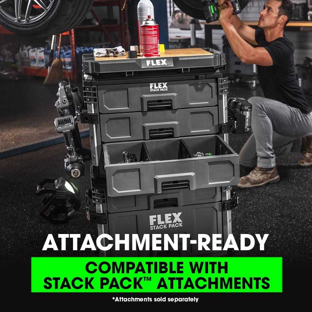FLEX STACK PACK 3-Drawer Tool Box - Image 5