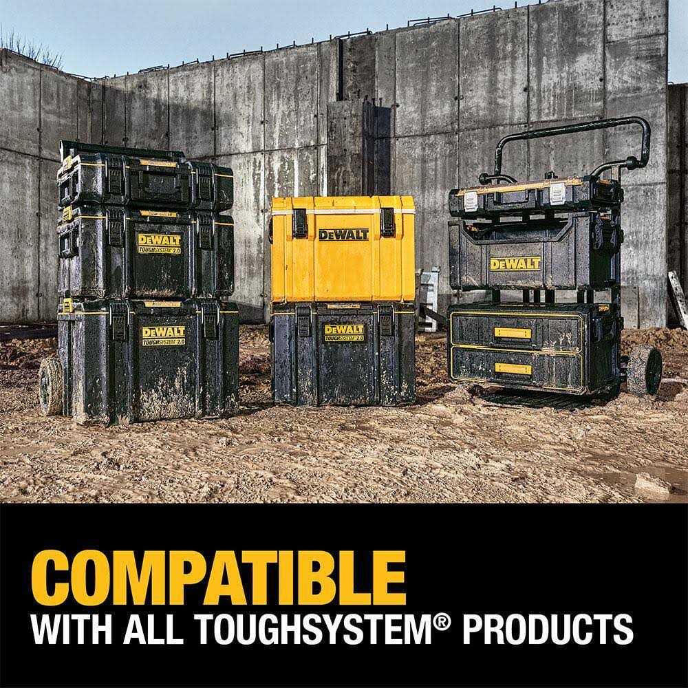 DEWALT ToughSystem 2.0 22 in. Small Tool Box, 22 in. Large Tool Box, 24 in. Mobile Tool Box, and Shallow Tool Tray - Image 5