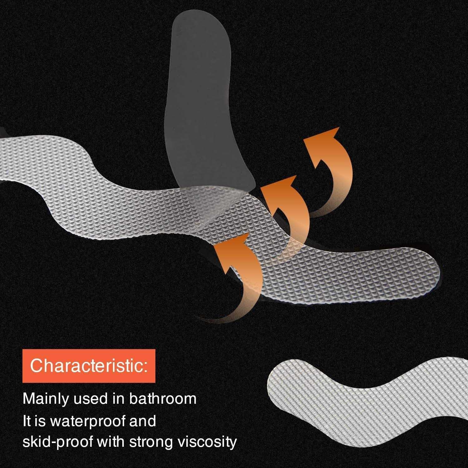 Secopad Patented Anti Slip Shower Stickers 24 PCS Safety Bathtub Strips Adhesive Decals with Premium Scraper for Bath Tub Shower Stairs - Image 4