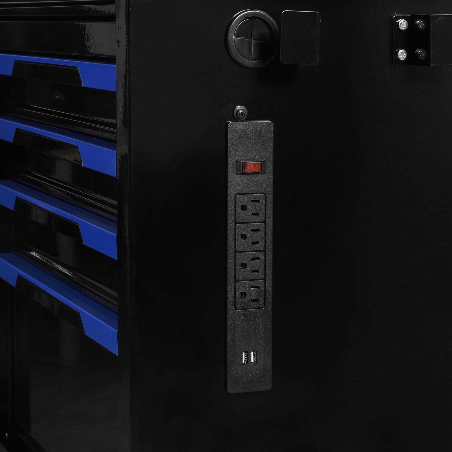 46.1-in L x 37.2-in H 9-Drawers Rolling Gray Wood Work Bench - Image 3