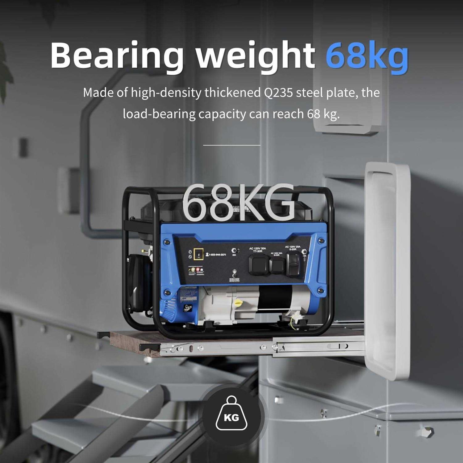 PHWALK 1 Pair Heavy Duty Drawer Slides with Lock Full Extension Ball Bearing Cabinet Telescoping Sliding Rails Tool Box Runners - Image 5