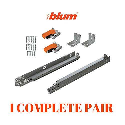 Blum Tandem Plus Blumotion Drawer Slides Complete Pair, with Runners 563H, Locking Devices, Rear Mounting Brackets and Screws - Image 3