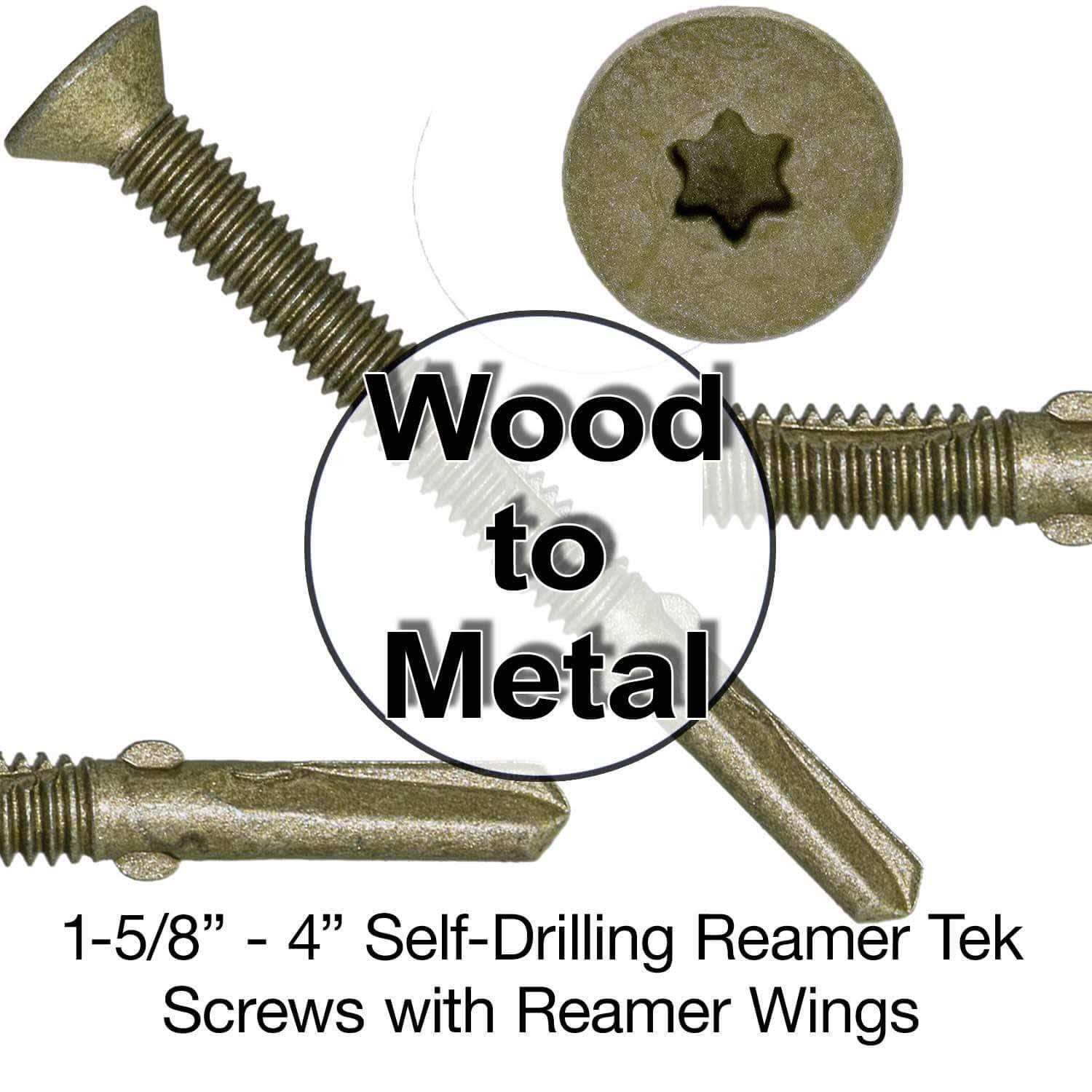 Jake Sales Reamer Tek Torx/Star Head Self-Drilling Wood to Metal Screws - Image 2