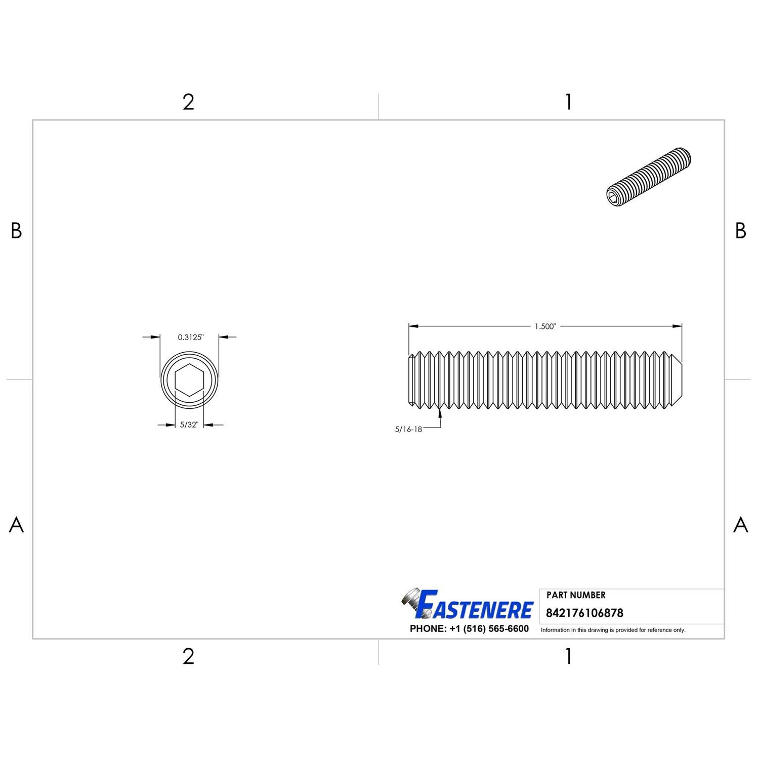 Fastenere.com Socket Set Screws Cup Point Stainless Steel 18-8 Qty - Image 3