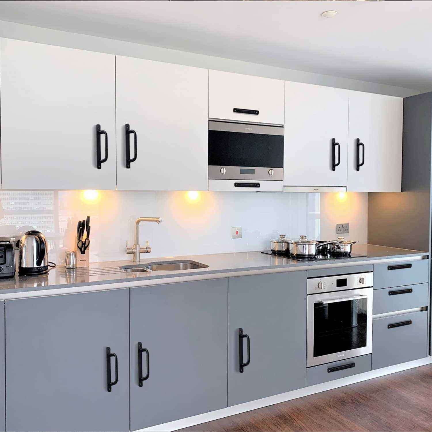 Westablize 5 inch 128 mm Matte Black Cabinet Handles Aluminum Drawer Pulls Sliding Door Pulls - Image 3