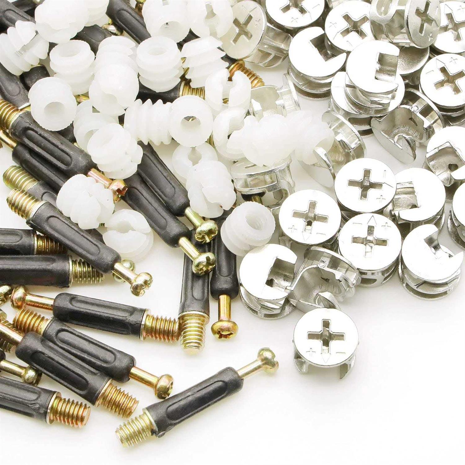 45 Sets 3-in-1 Furniture Connecting Kit, Furniture Connecting Fittings with Dowel, Nuts and Cam Screws - Image 5