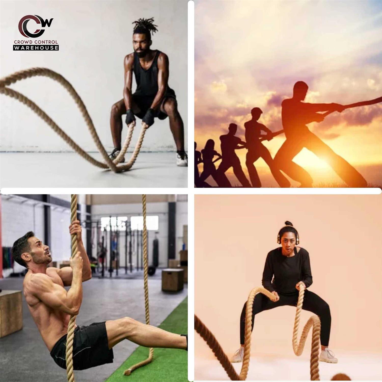 Heavy-Duty Twisted Polypropylene Ropes for Stanchion Posts - Montour Line by Crowd Control Warehouse - Image 3