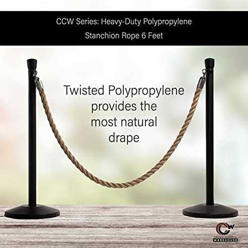Heavy-Duty Twisted Polypropylene Ropes for Stanchion Posts - Montour Line by Crowd Control Warehouse - Image 4