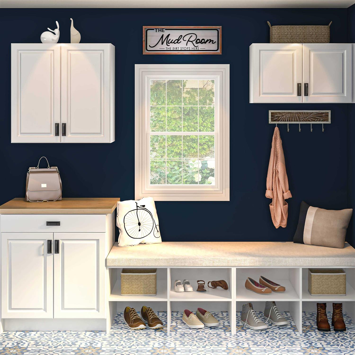 Project Source Cheyenne White 15-in W x 30-in H x 12.56-in D White Door Wall Ready To Assemble Cabinet W1530R - Image 3