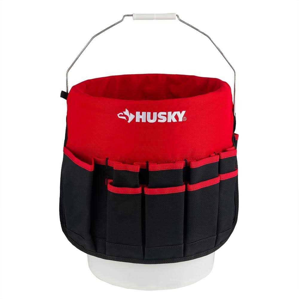 Husky HD10030 12 in. 30 Pocket Heavy Duty 5 Gallon Bucket Storage Tool Bag HD10030-TH