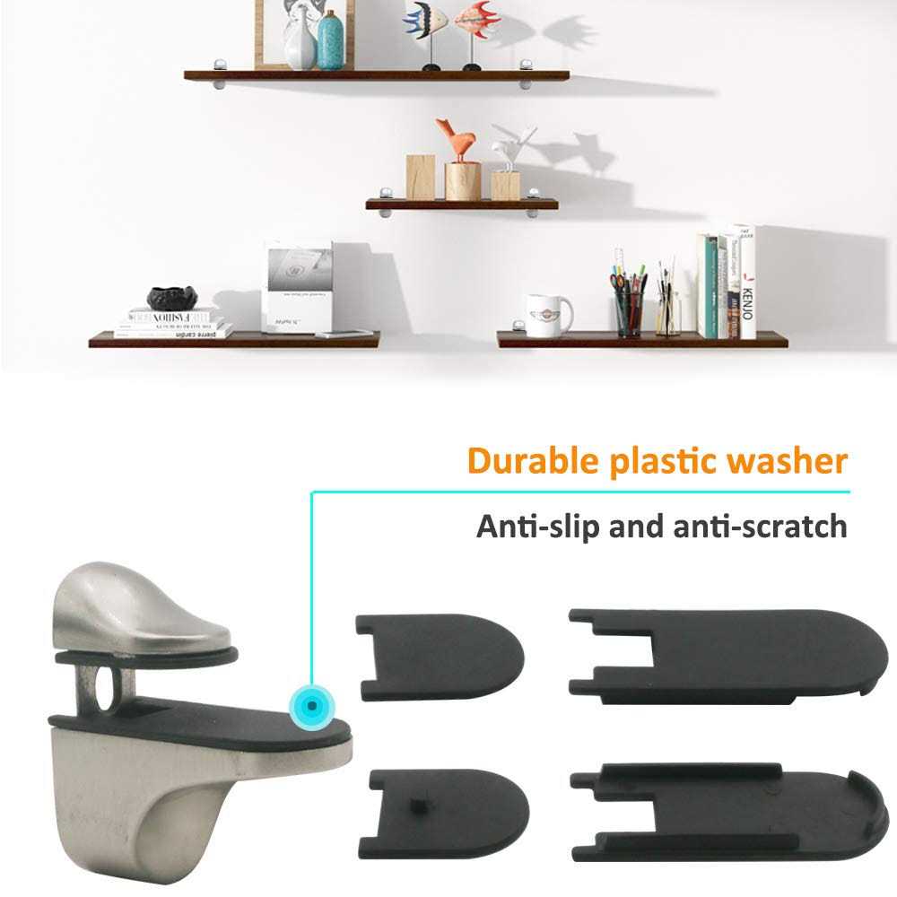 Adjustable Wood/Glass Shelf Bracket Wall Mount - Image 3