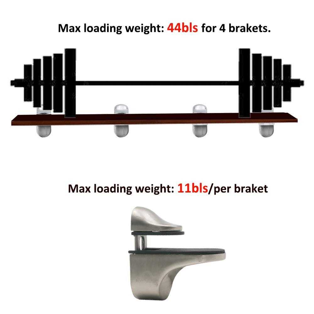 Adjustable Wood/Glass Shelf Bracket Wall Mount - Image 5