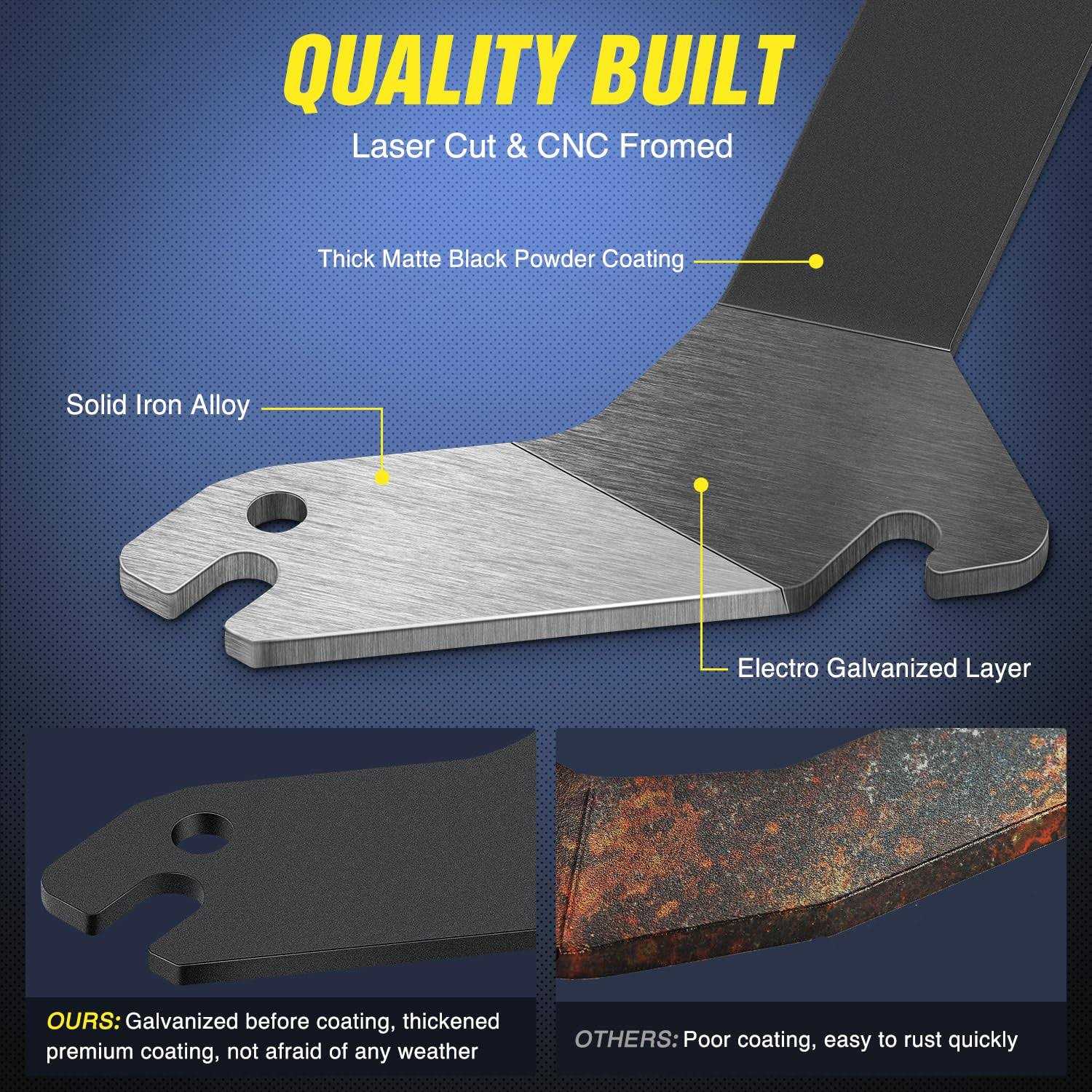 Nilight Ditch Light Brackets Hood Hinges Mount Bracket Kit for Auxiliary Offroad LED Pod Light Work Lights on 1999-2006 Chevrolet Silverado Tahoe - Image 3