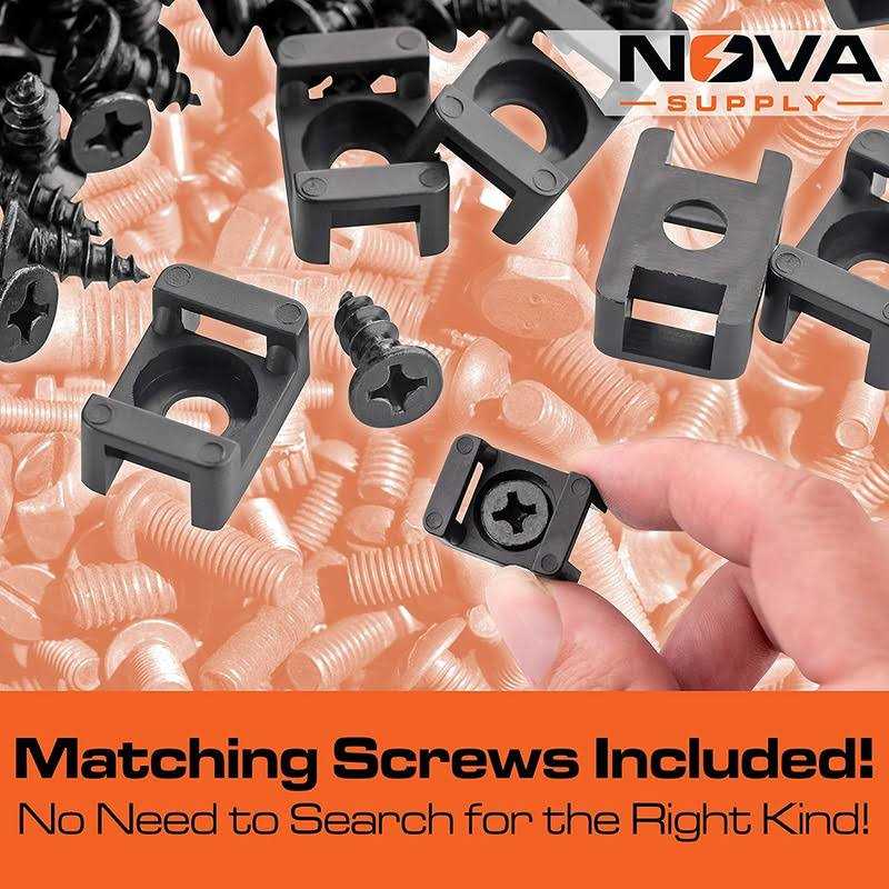 Phyxology Supply Pro-grade Slim 1x .6 Cable Tie Mounts With Screws 100 Pack. High Strength - Image 5