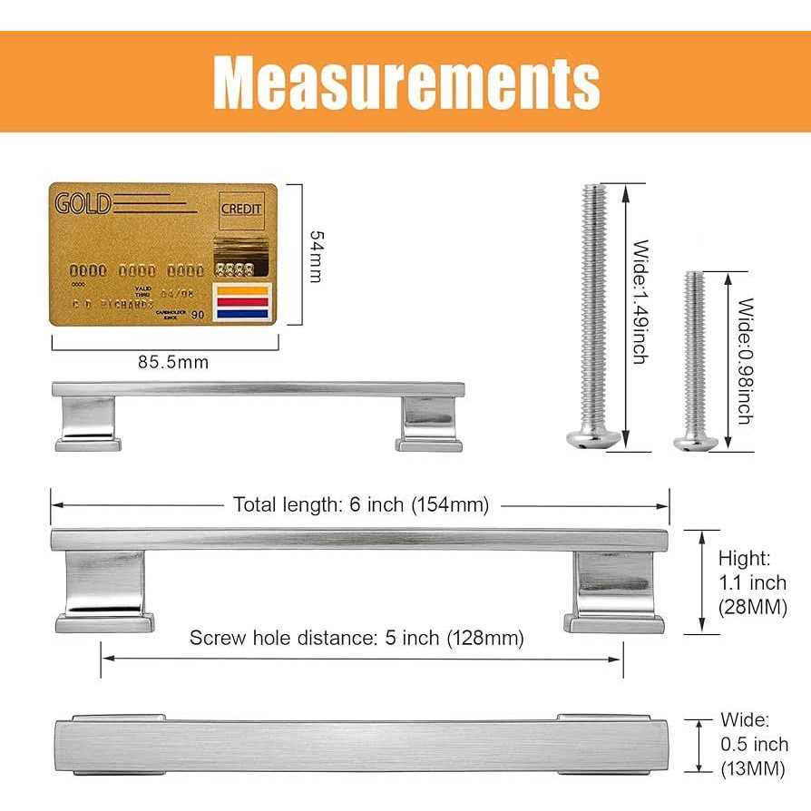 VEHCIL 10 Pack Brushed Nickel Cabinet Pulls,5 Inch Kitchen Cabinet Handles - Image 4