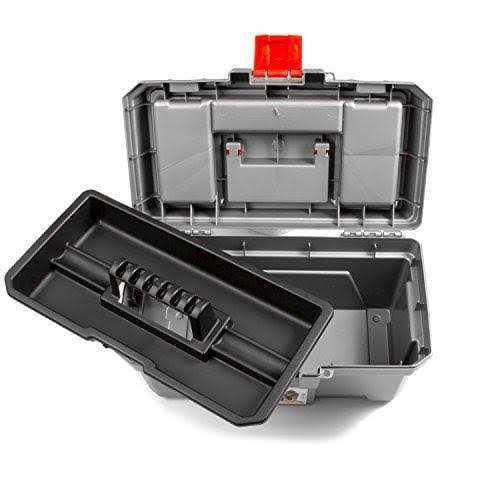 Hyper Tough 16-inch Toolbox, Plastic Tool and Hardware Storage - Image 3