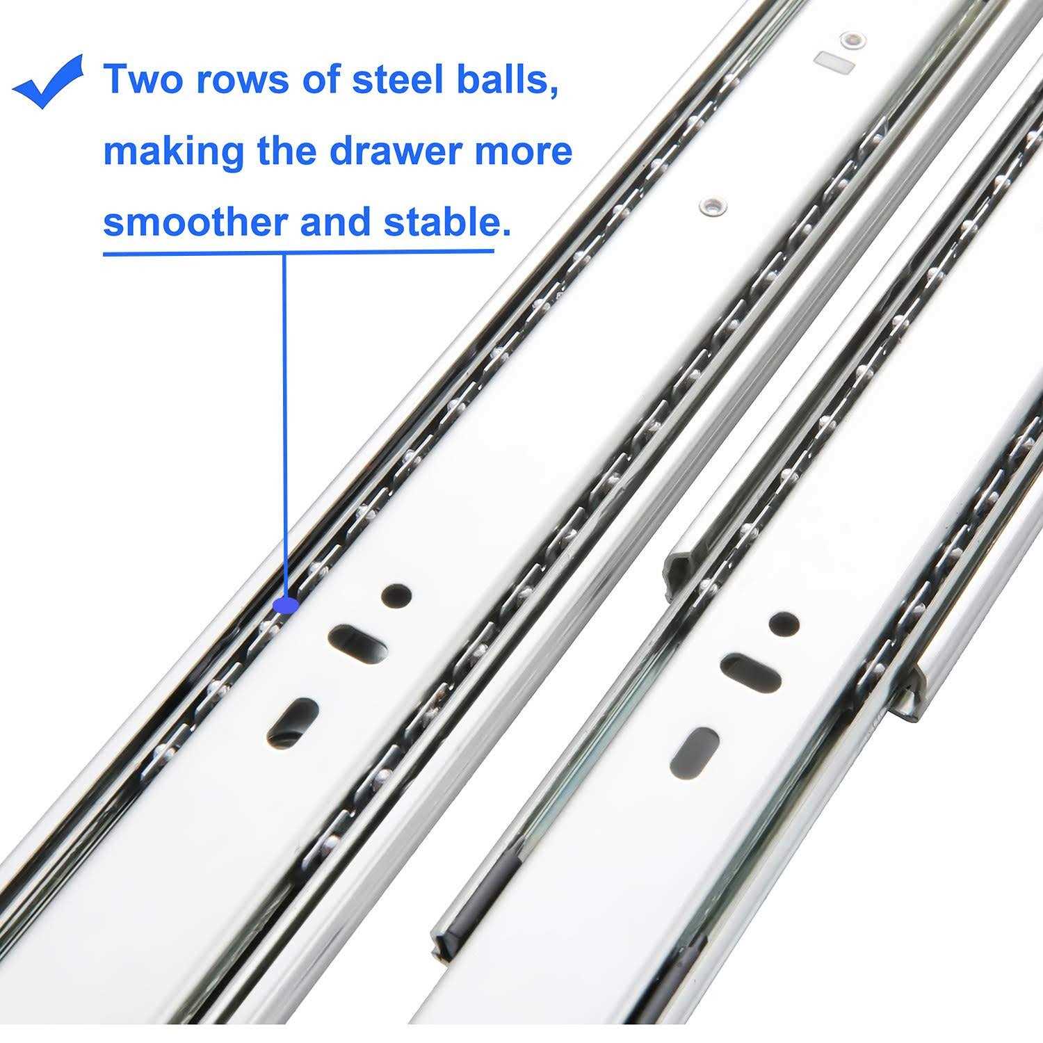Hardware Soft Close Full Extension Side Mount Ball Bearing Sliding Drawer Slides - Image 5