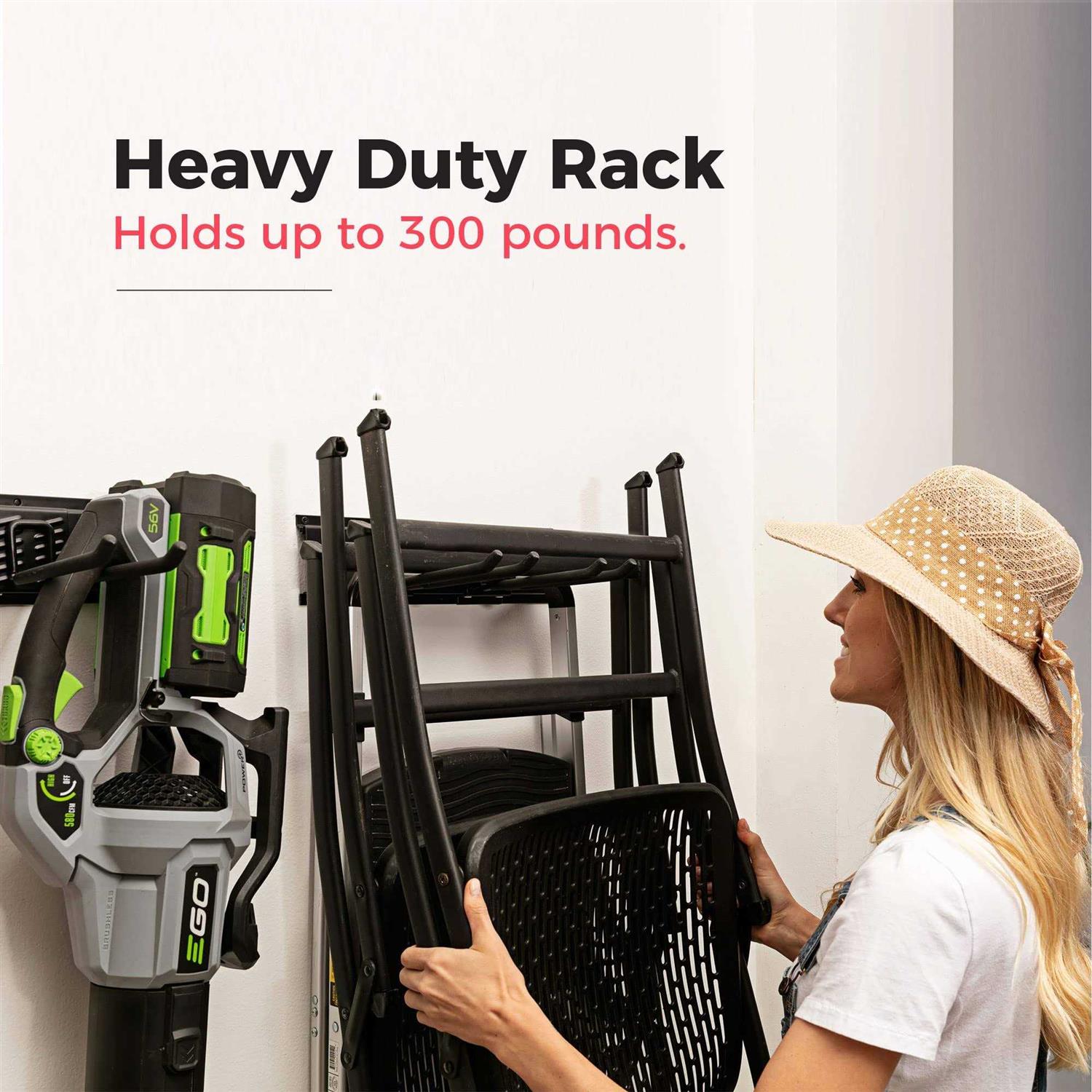 TIDYME Garage Tool Organizer Wall Mount Sturdy Storage Rack with Adjustable Hooks - Image 5