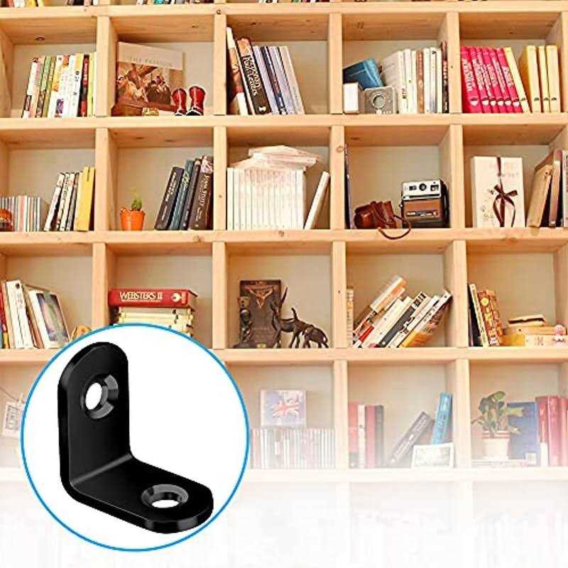 SEANSDA 40pcs L Bracket Corner Brace Sets Stainless Steel Corner Bracket 90 Degree Right Angle Bracket - Image 5