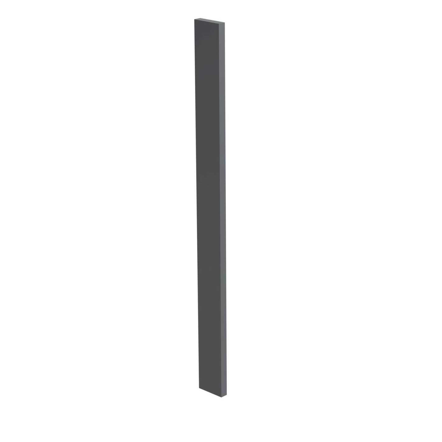 Home Decorators Collection Luxxe Cabinetry Newton 3-in W x 30-in H x 0.75-in D Deep Onyx Cabinet Fill Strip in Gray - Image 2
