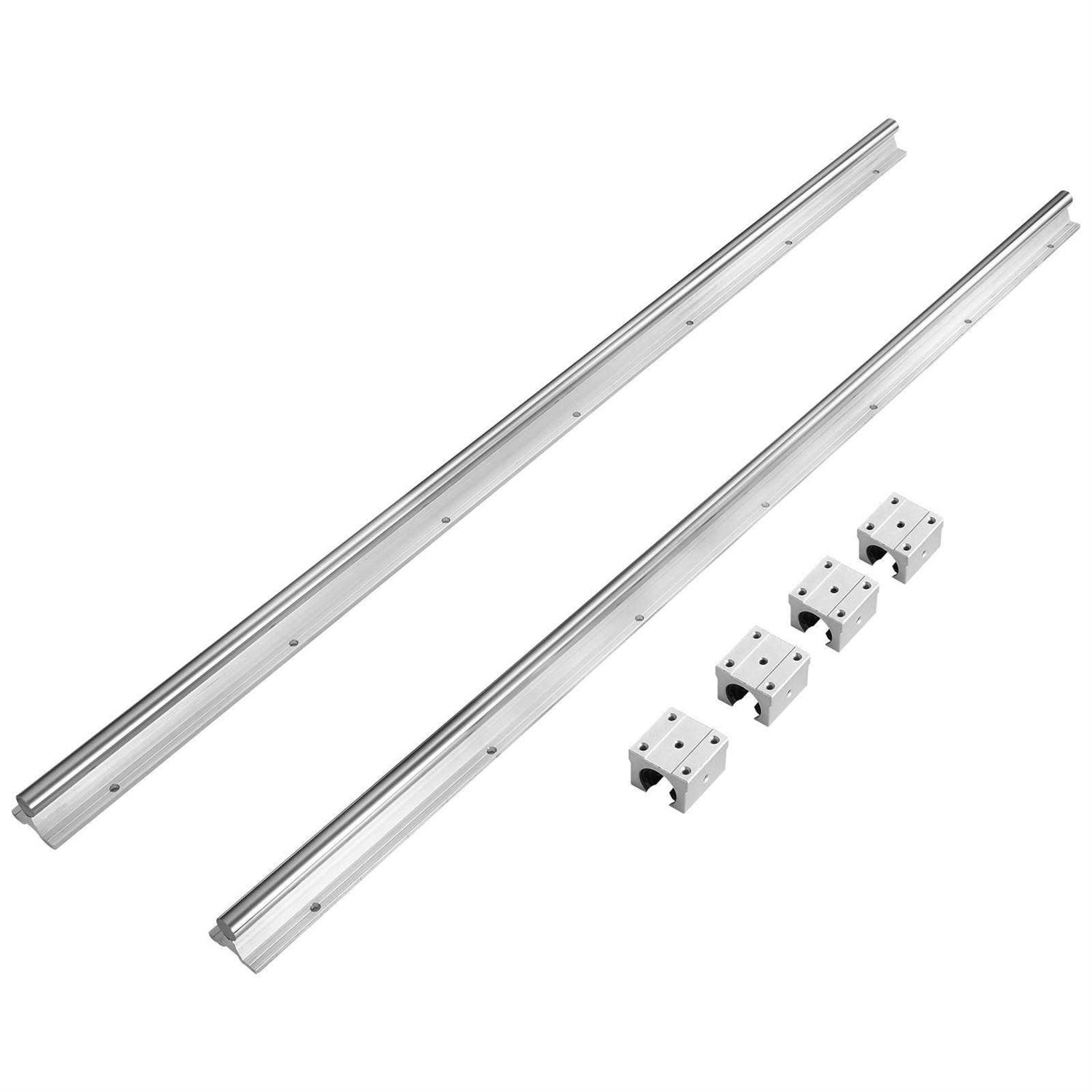 VEVOR Linear Guide Rail Set, SBR20 2 PCS SBR20 Guide Rails and 4 PCS SBR20UU Slide Blocks - Image 4