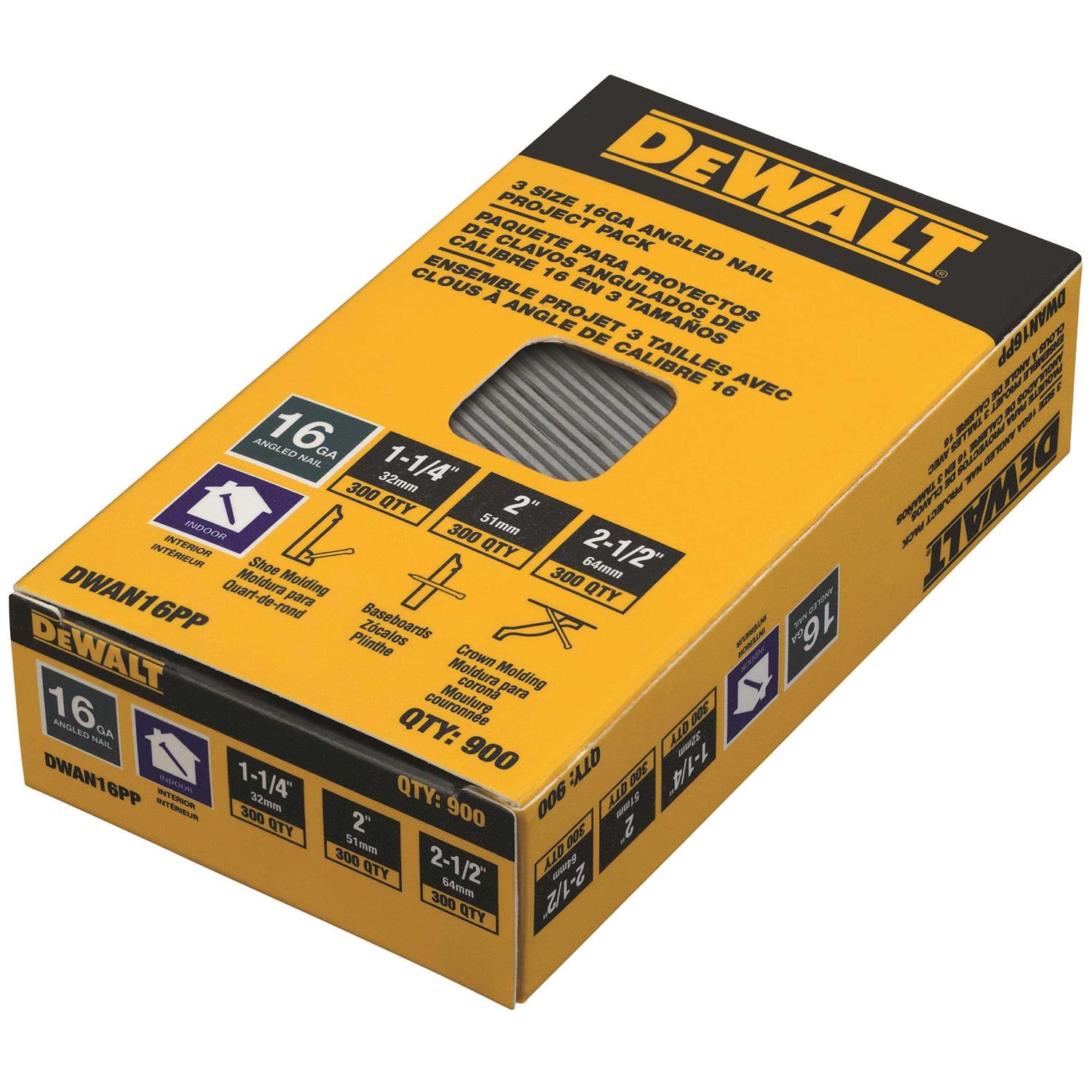 Dewalt 16 Gauge Angled Nails Project Pack DWAN16PP - Image 3