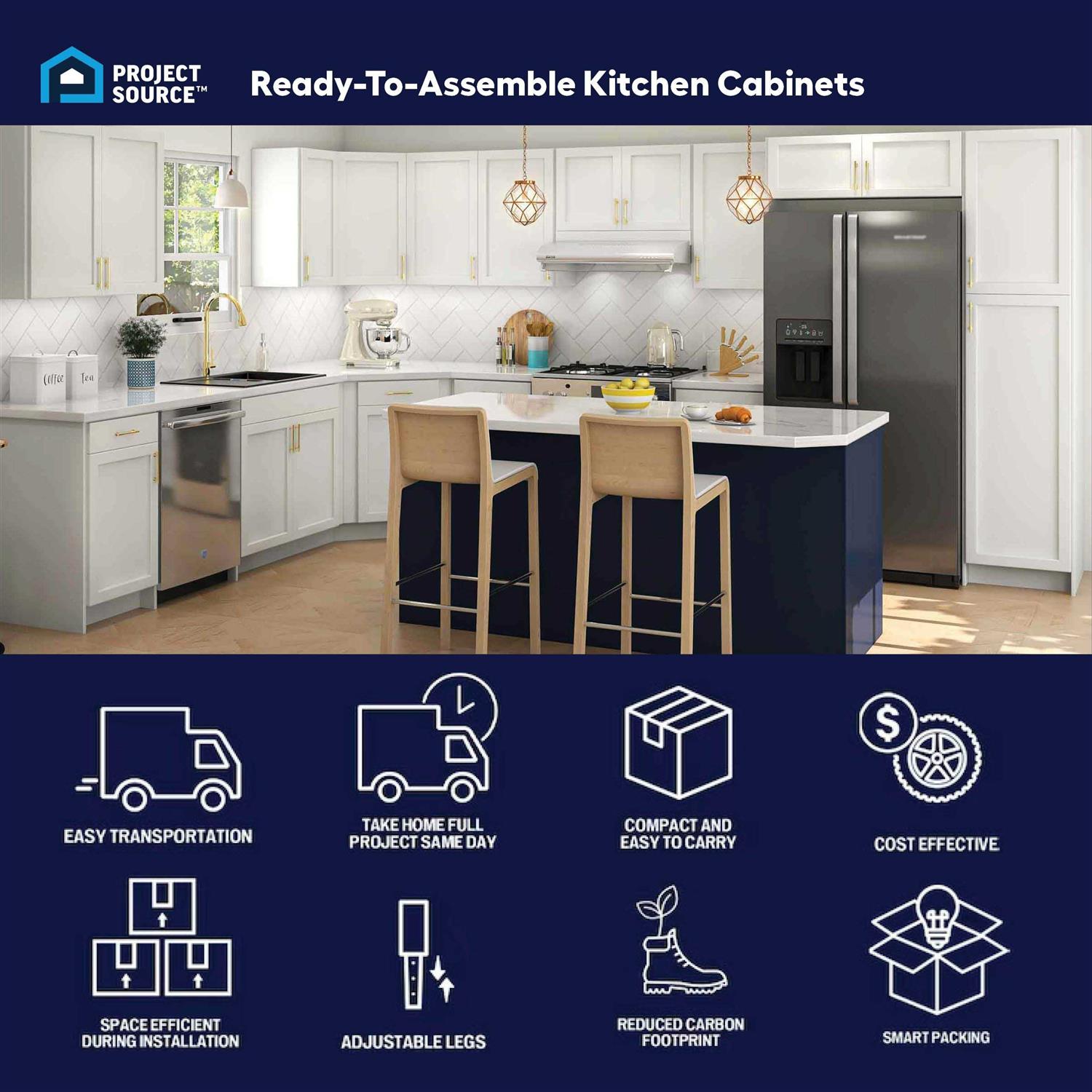 Project Source Omaha Unfinished 18-in W x 30-in H x 12.5-in D Unfinished Poplar Door Wall Ready To Assemble Cabinet - Image 4