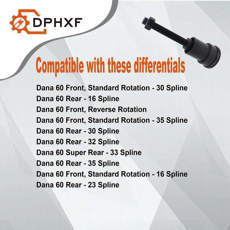 Dphxf Inner Axle Side Seal Installation Tool Compatible with Dana 30/44/60 Axles Front Differentials - Image 3