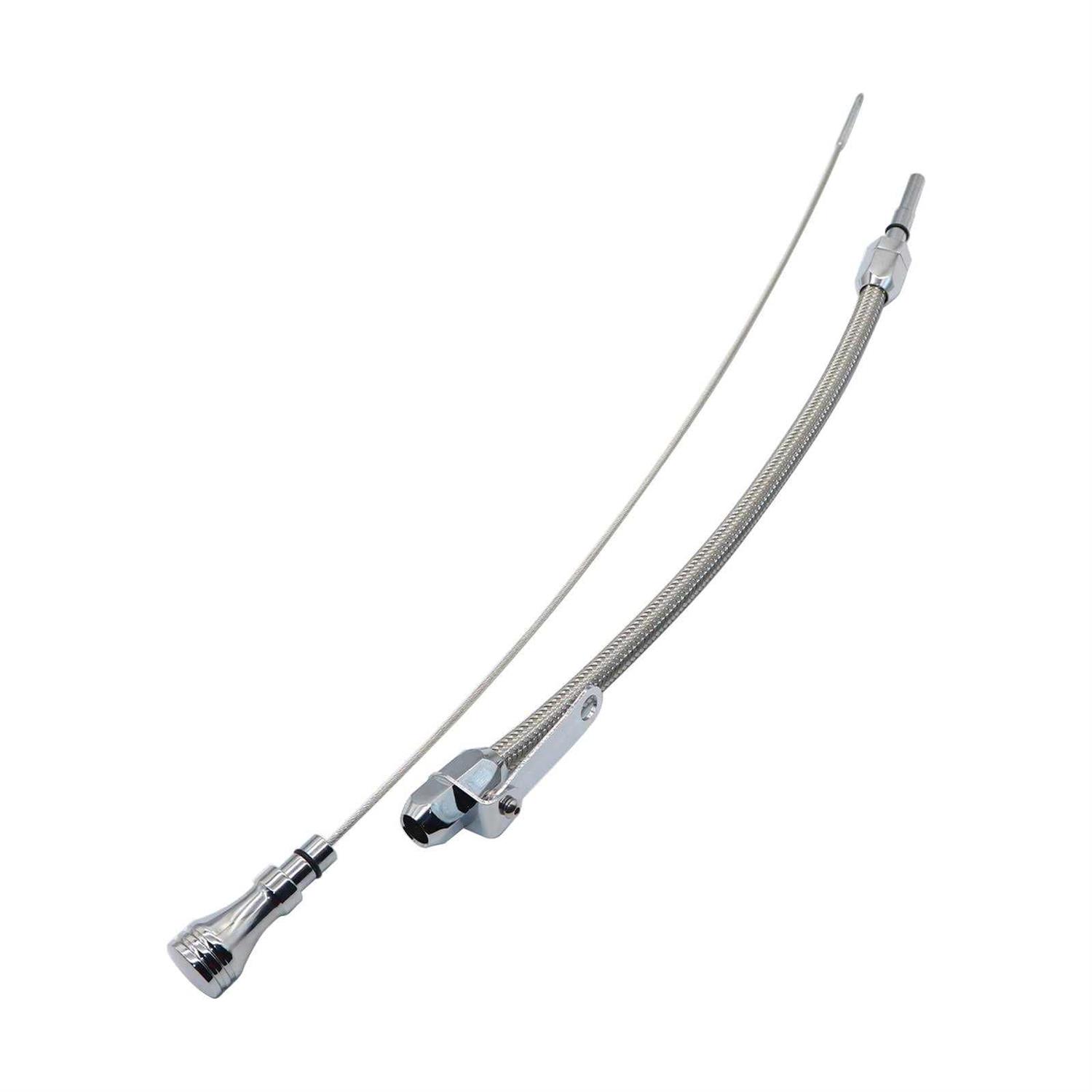 FZJDSD Flexible Braided Stainless Housing Engine Oil Dipstick Compatible with Chevy LS LS1 LS2 LS6 4.8L 5.7L 6.0L Replace 5114 - Image 3