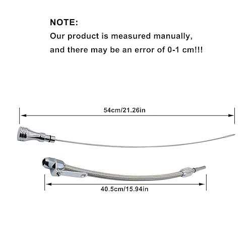 FZJDSD Flexible Braided Stainless Housing Engine Oil Dipstick Compatible with Chevy LS LS1 LS2 LS6 4.8L 5.7L 6.0L Replace 5114 - Image 5