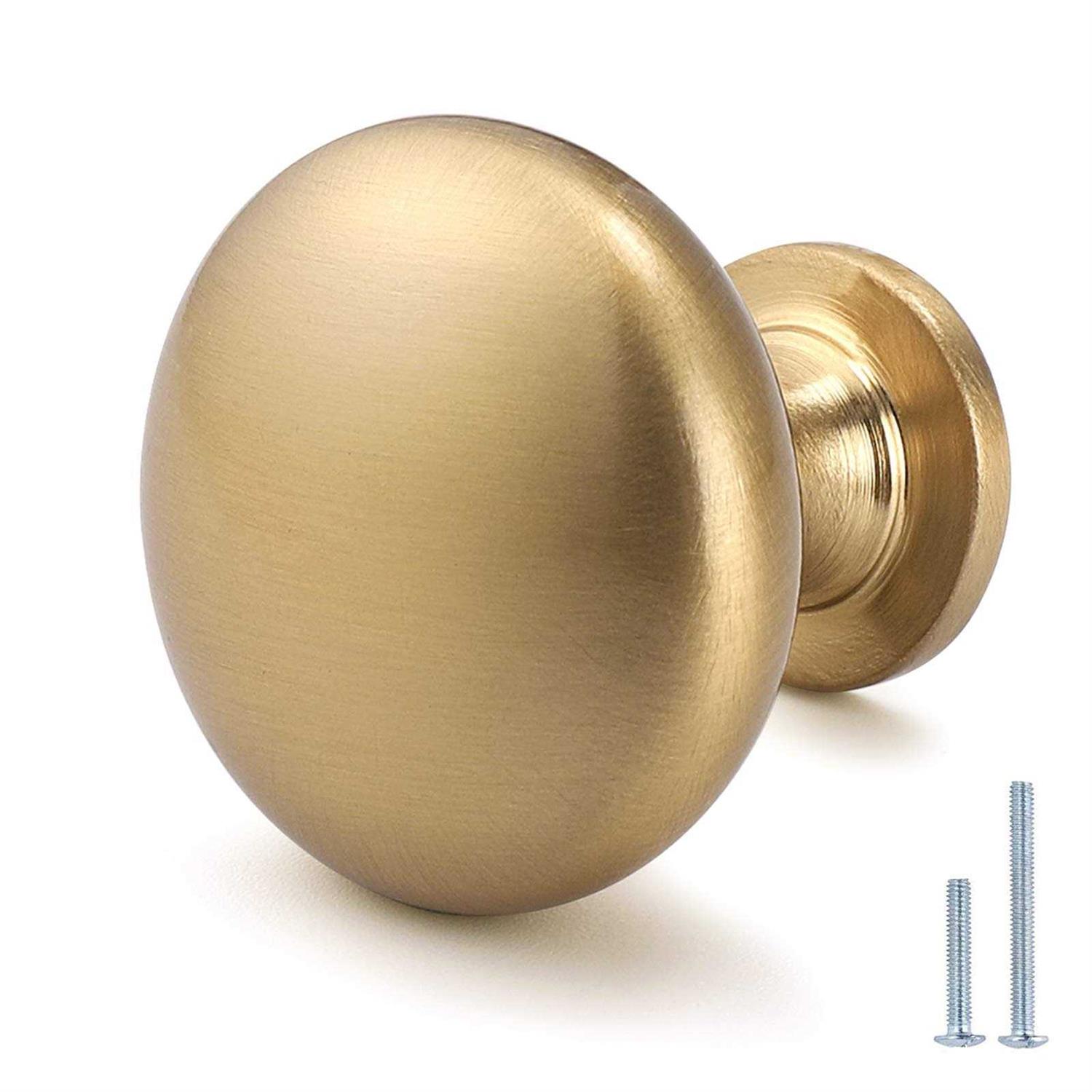 HOM-outdeer Solid,aged gold Round knob,Champagne Bronze 1-1/5 Diameter