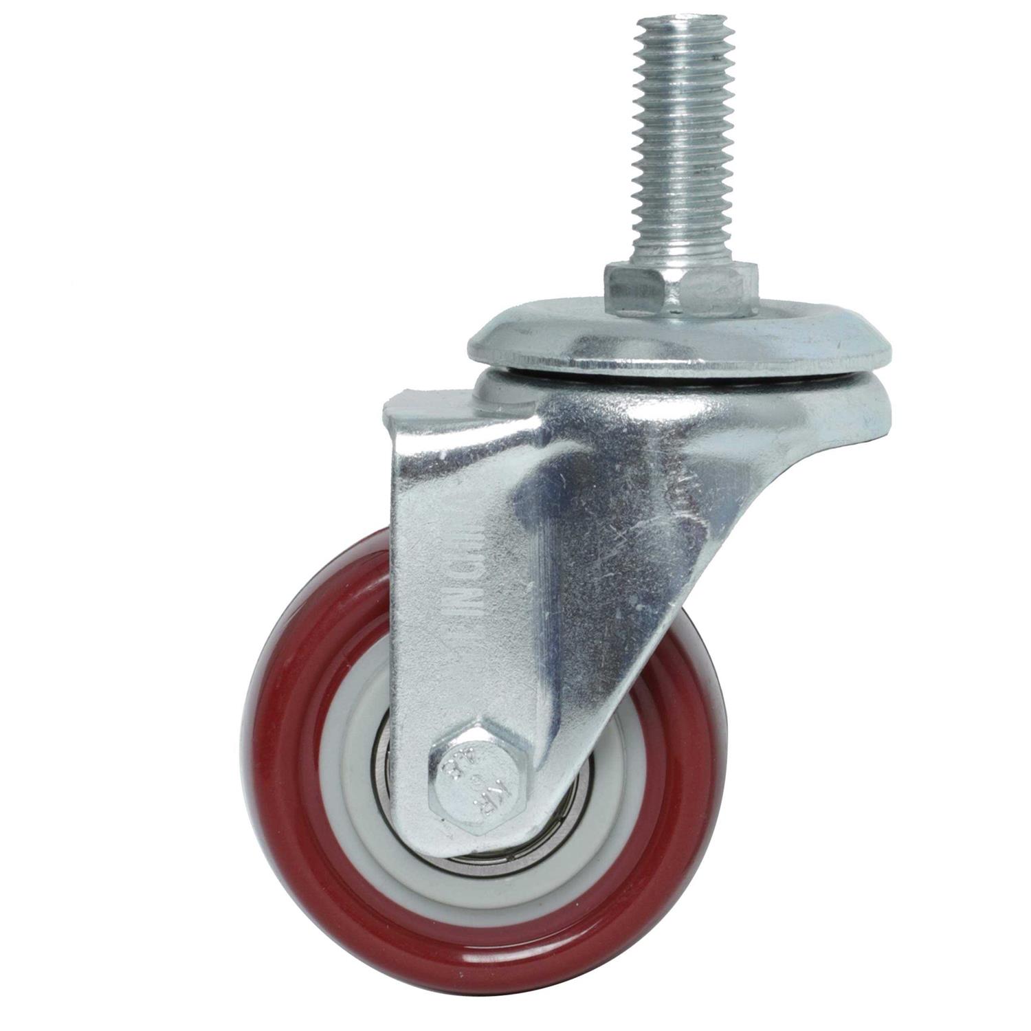 Finnhomy Swivel Caster Wheels 2 Inch Heavy Duty Threaded Stem Casters Set of 4 Premium Polyurethane Wheels - Image 5