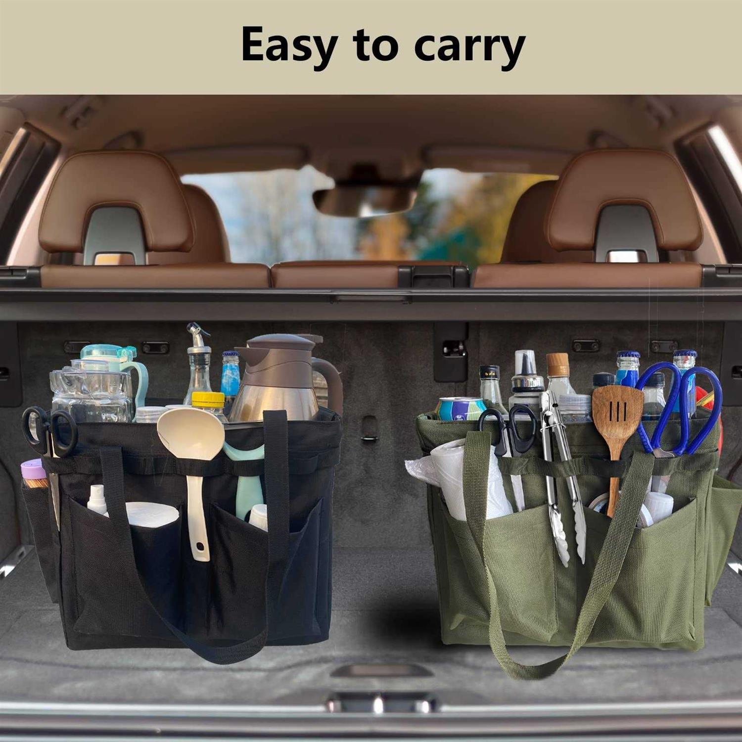 FFDZ-STORE Multifunctional Storage Toolbox Carry Griddle,Large Grill Utensils Accessory Grilling Tools Basket Carrying Caddy Tool Tote Bag Storage Box Camp - Image 3