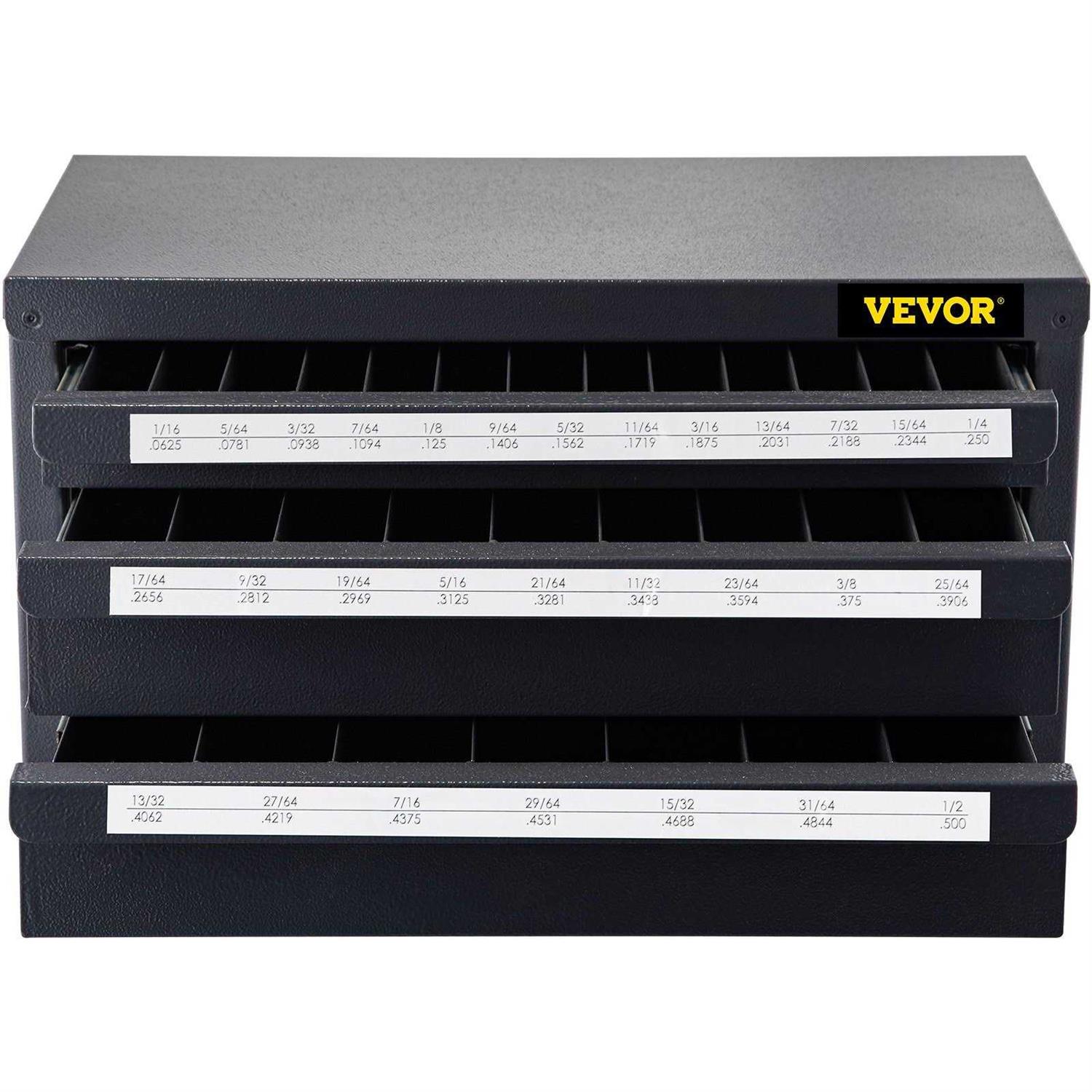 VEVOR Drill Bit Dispenser Cabinet Three-Drawer Drill Bit Dispenser - Image 3