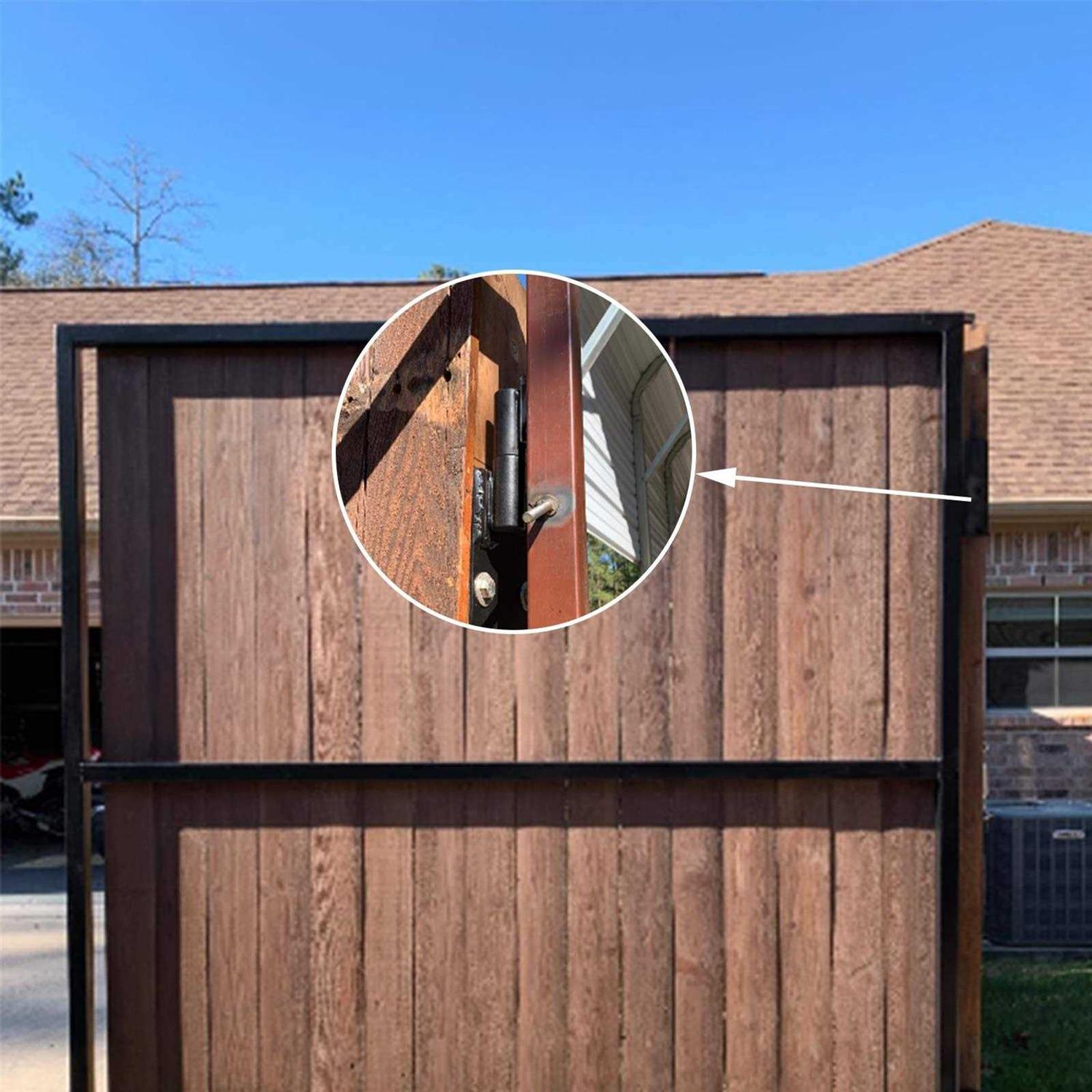 Foozet Gate Hinge 2 Pack Heavy Duty Steel Barrel Hinge Load Capacity for Door Swing Trailer Ramp -Weld On Install - Image 4