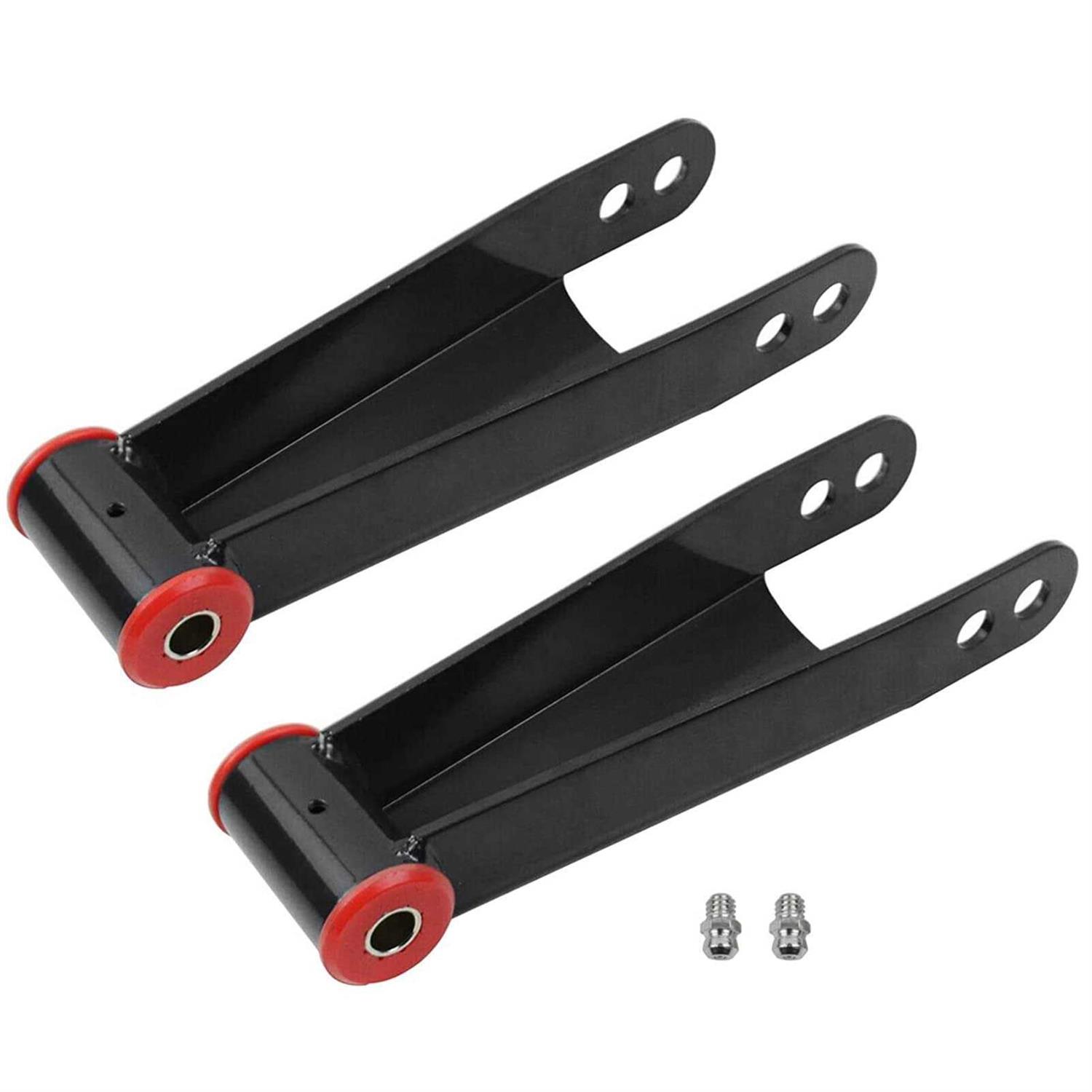 HRepair 3 Suspension Rear Drop Shackle Kit Fits For 2001-2010 Chevrolet Silverado GMC Sierra 1500HD 2500HD 3500HD Replaces Lowering Shackles 410730 - Image 4